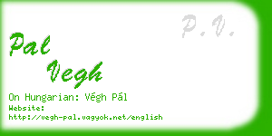 pal vegh business card